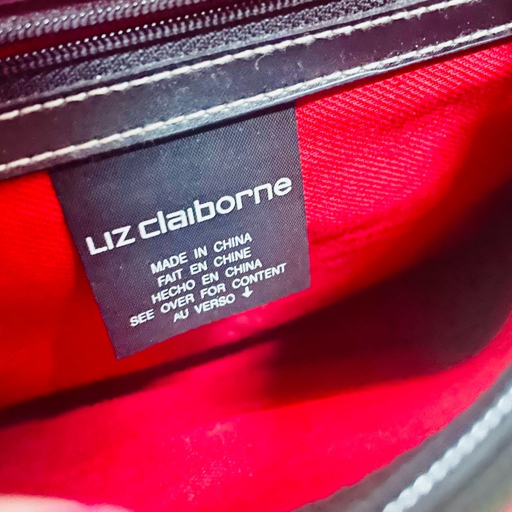 Liz Claiborne Black, Red and White Plaid Purse - Picture 10 of 16